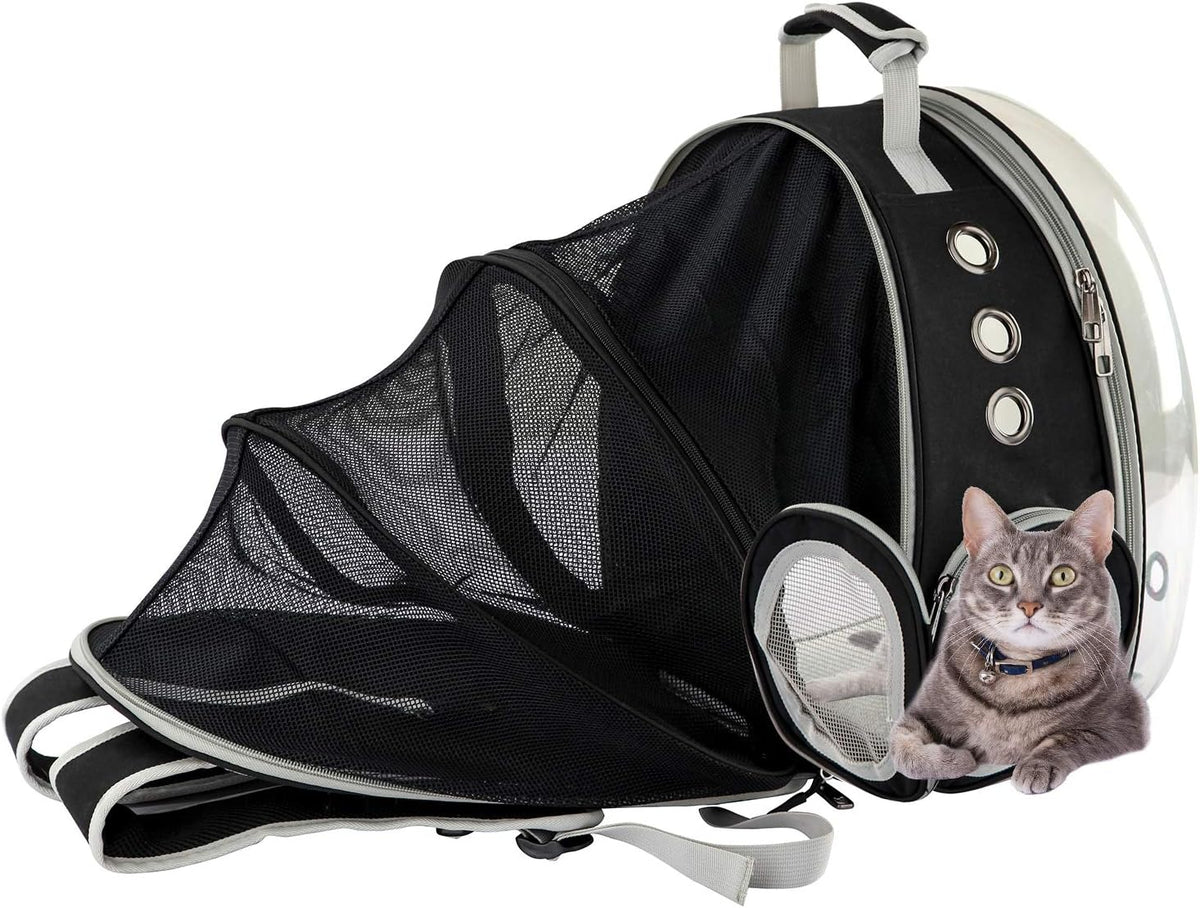 Black Pet Carrier Backpack for Cats & Small Dogs