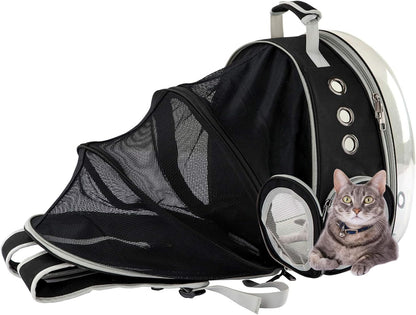 Black Pet Carrier Backpack for Cats & Small Dogs