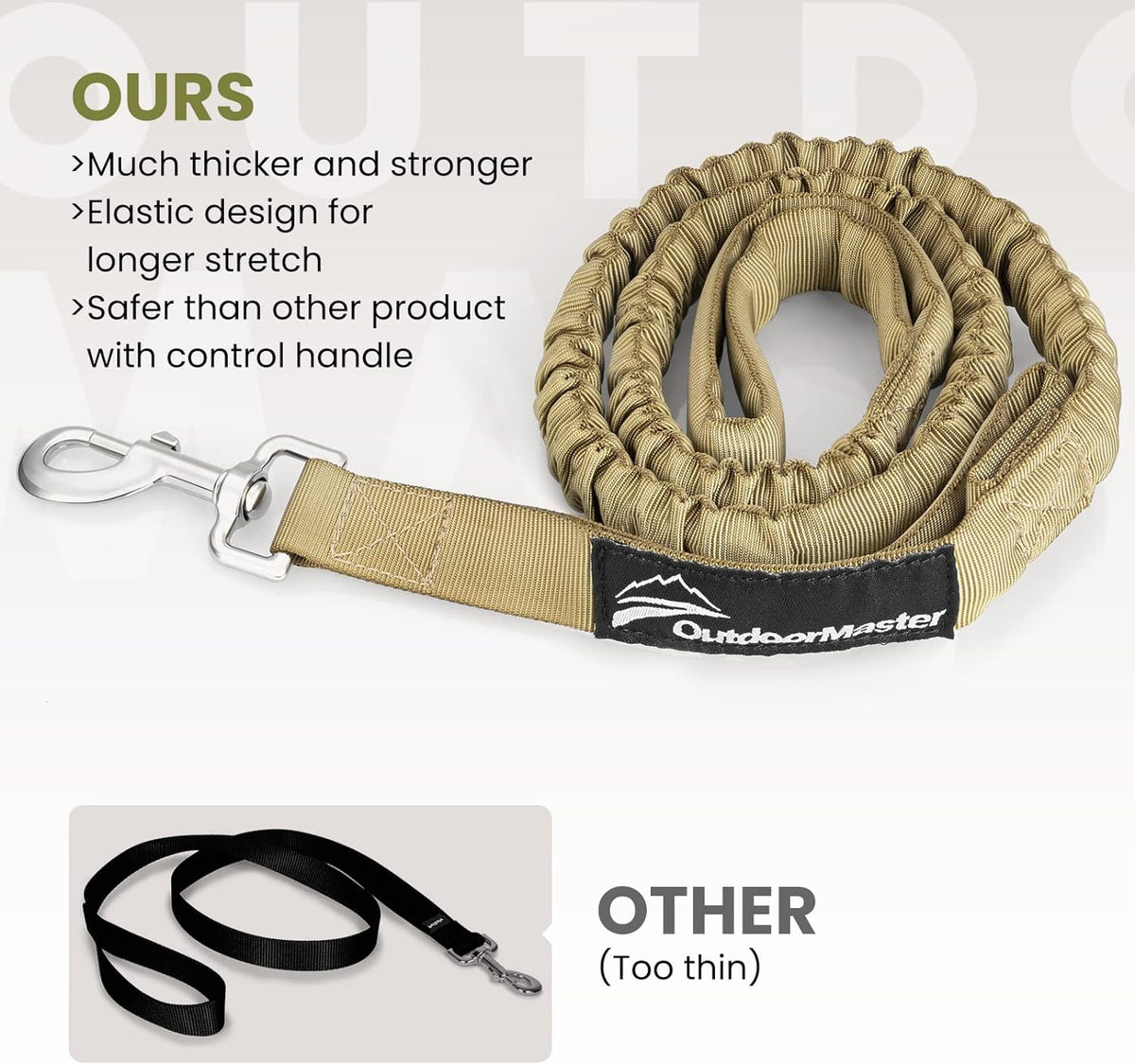 Heavy-Duty Bungee Dog Leash with Shock Absorption Technology