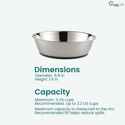 Stainless Steel Pet Bowls – 2 Pack