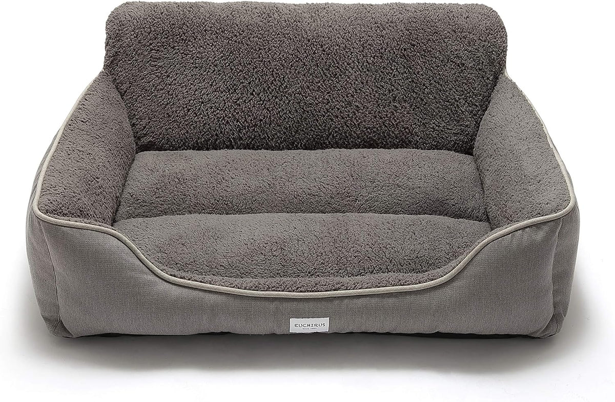 Rectangle Dog Bed - Washable, Warm, and Anti-Slip Design for Small to Large Dogs (Medium, Grey)