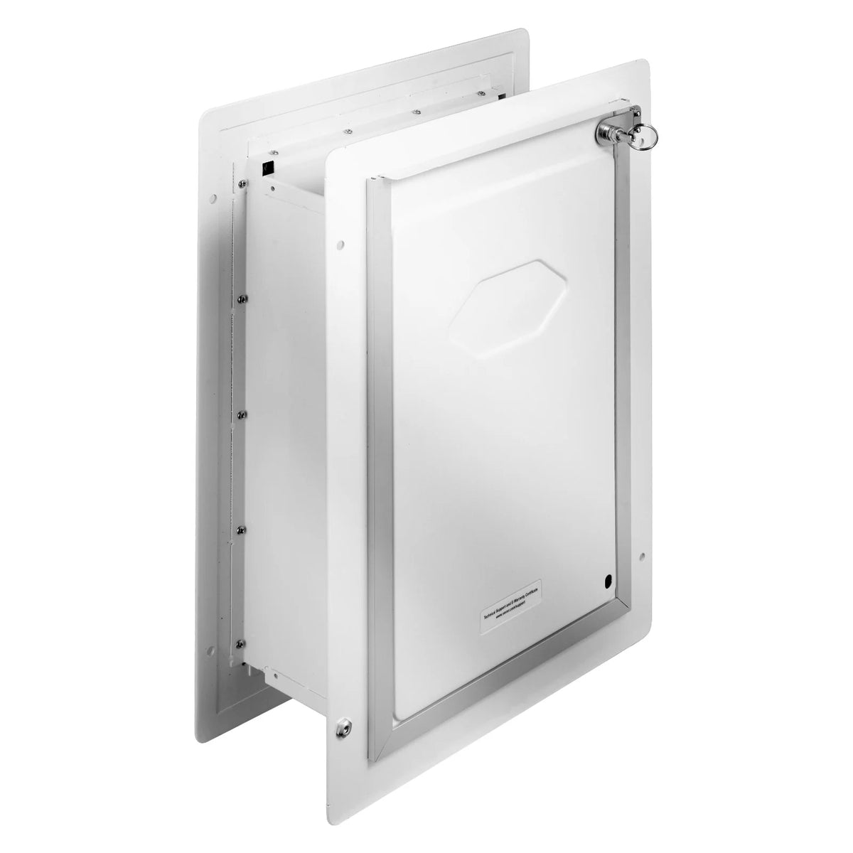 Pet Door, 14.25 X 21.1?Metal?Frame with Lock And?3-Flap System, Weatherproof Doggy Door, Easy to Install in Interior?Or Exterior Walls, Pet Door Suitable for Cat Doggie Kitties (White-Large)