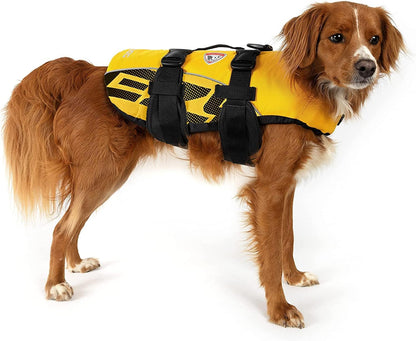 DFD Medium Dog Life Jacket for Swimming - Yellow