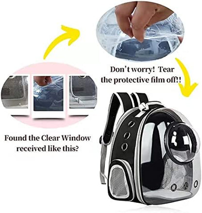 Black Pet Carrier Backpack for Cats & Small Dogs