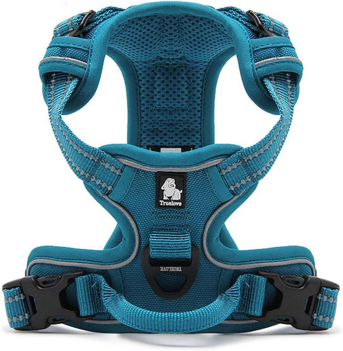 Reflective Adjustable No-Pull Dog Harness Vest in Blue, Extra Small