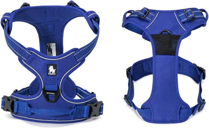 Truelove TLH5651 Adjustable No-Pull Reflective Dog Harness - Comfortable Control in Royal Blue (Medium)