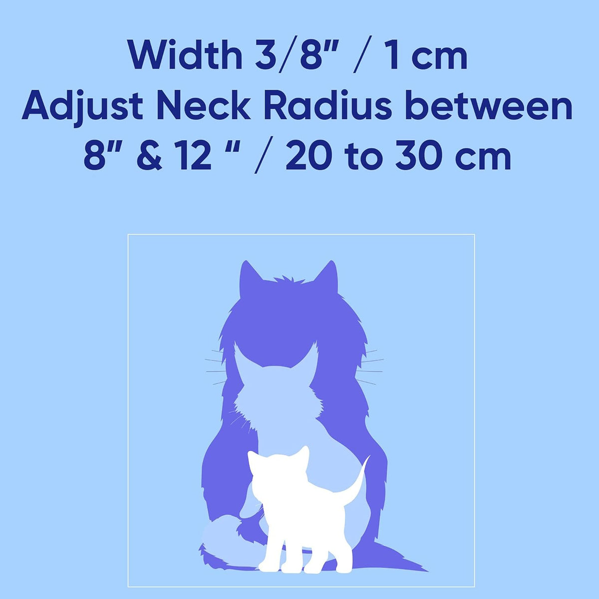 Teal Glow-in-the-Dark Cat Collar with Breakaway Safety Buckle and Adjustable Bell for Kittens