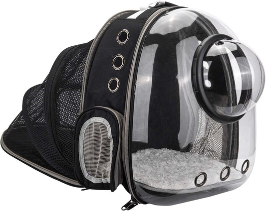 Black Pet Carrier Backpack for Cats & Small Dogs