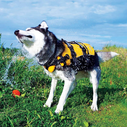 DFD Medium Dog Life Jacket for Swimming - Yellow