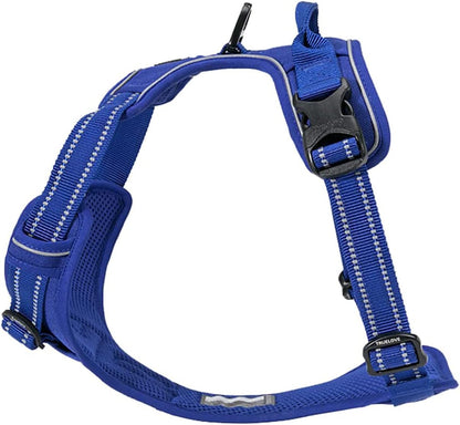 Truelove TLH5651 Adjustable No-Pull Reflective Dog Harness - Comfortable Control in Royal Blue (Medium)