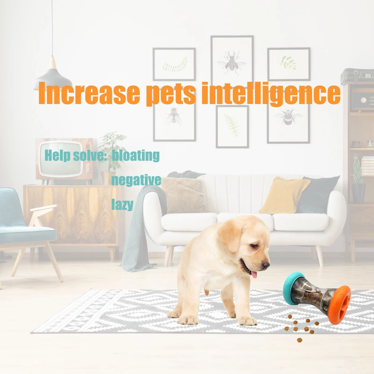 Treat Dispensing Slow Feeder,Interactive Dog Puzzle Toy, Dogs Enrichment Toy to Keep Them Busy