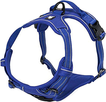 Truelove TLH5651 Adjustable No-Pull Reflective Dog Harness - Comfortable Control in Royal Blue (Medium)